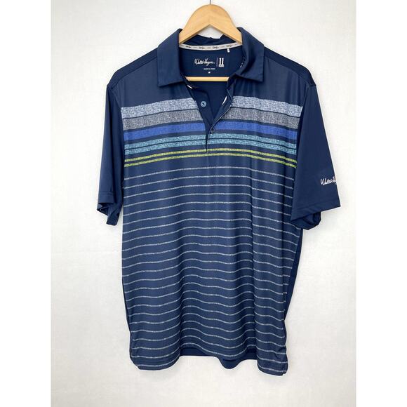 Walter Hagen 11 Masters Short Sleeve Polo Blue Mens Medium - Picture 1 of 7